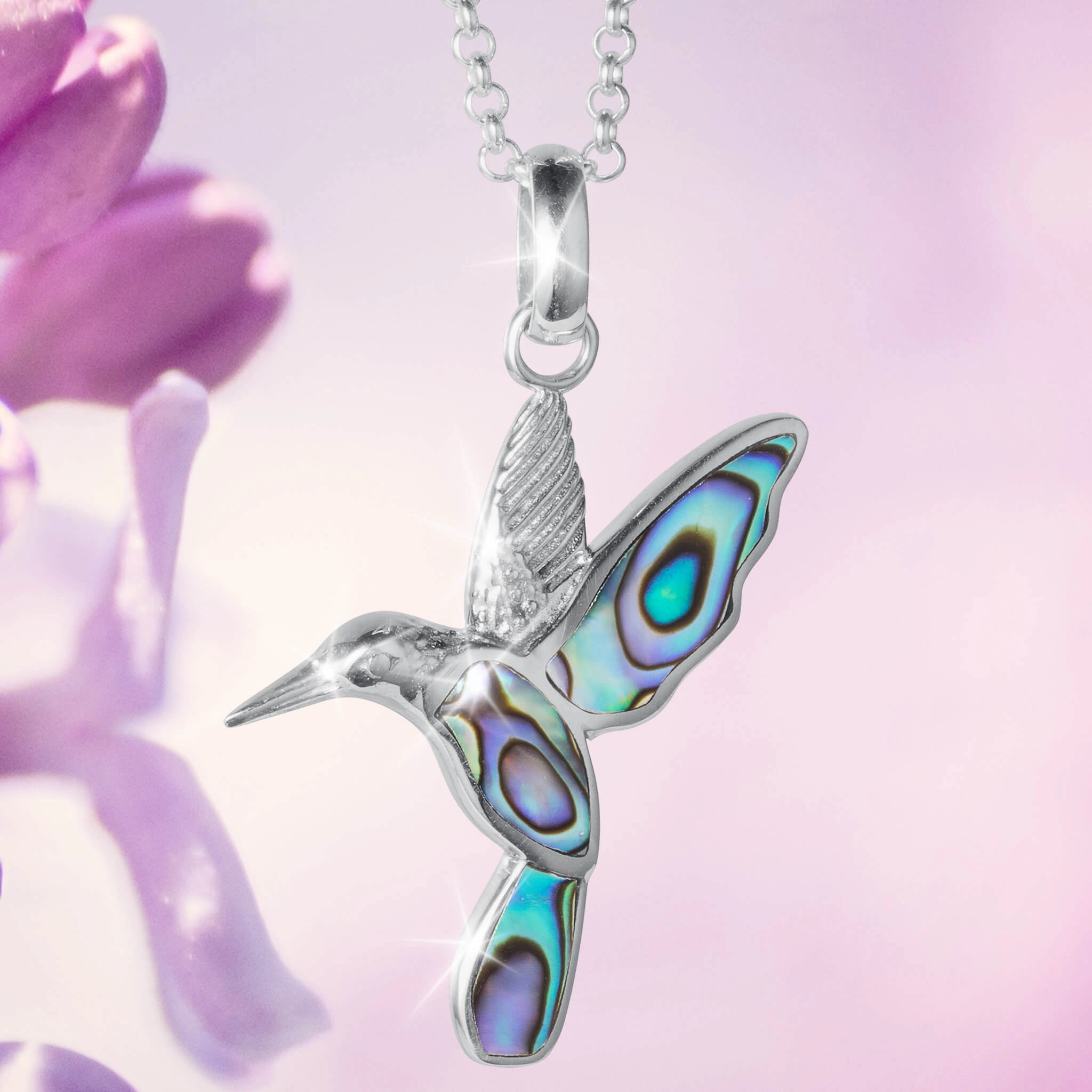 Abalone Hummingbird Pendant - Special Offer