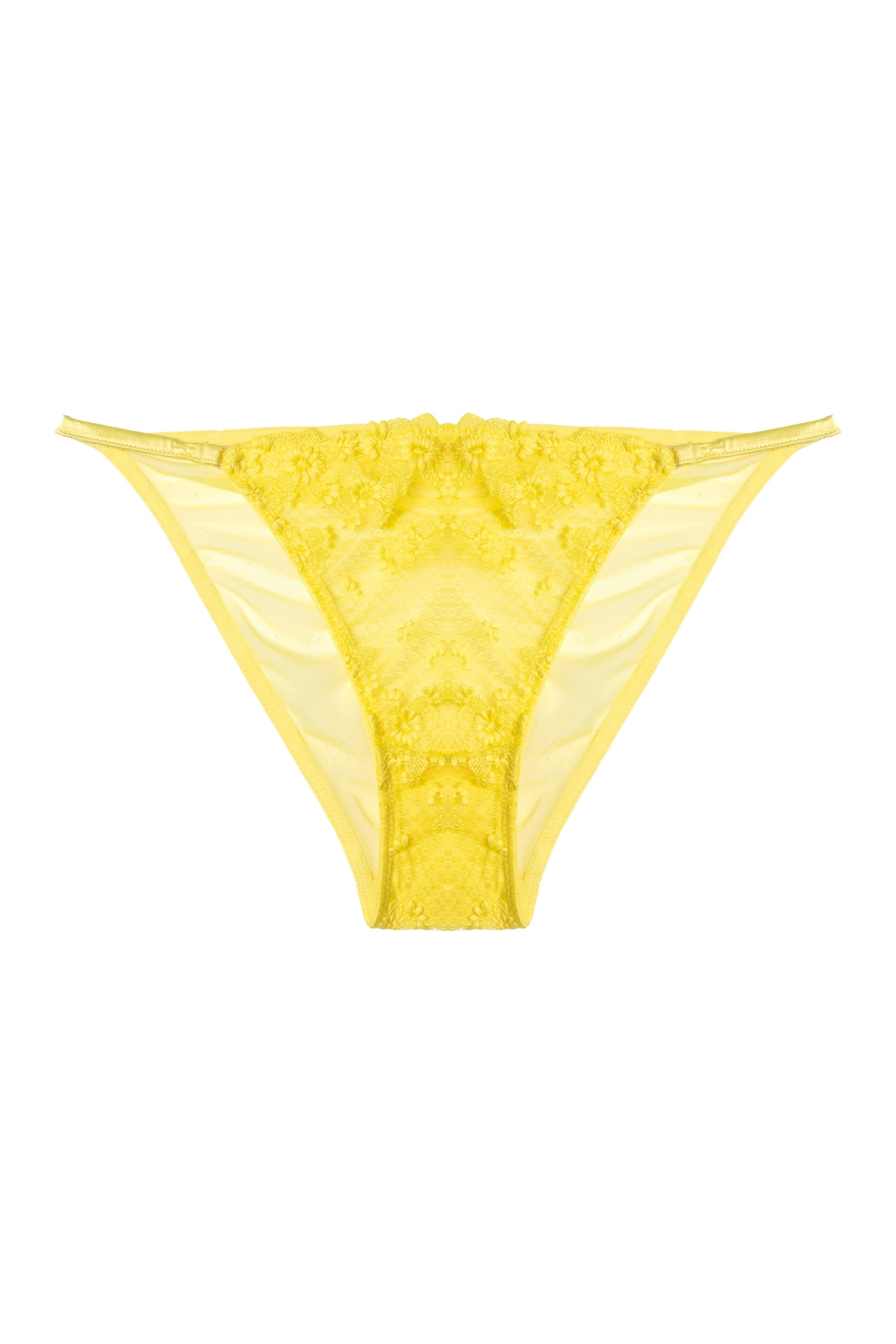 Audre Yellow Embroidery Brief