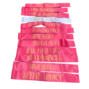 Bachelorette Hen Party Bride To Be & Bridal Party Sash Set (12)