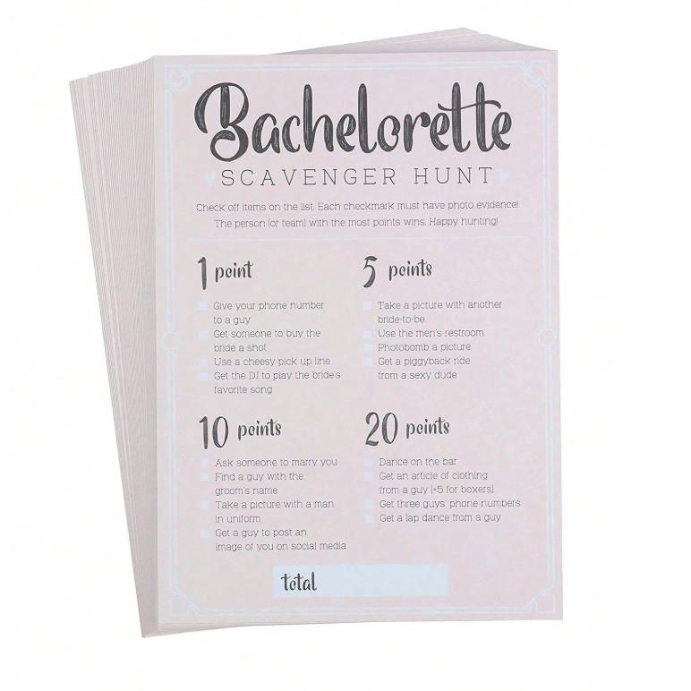 Bachelorette Hen Party Game | Scavenger Hunt