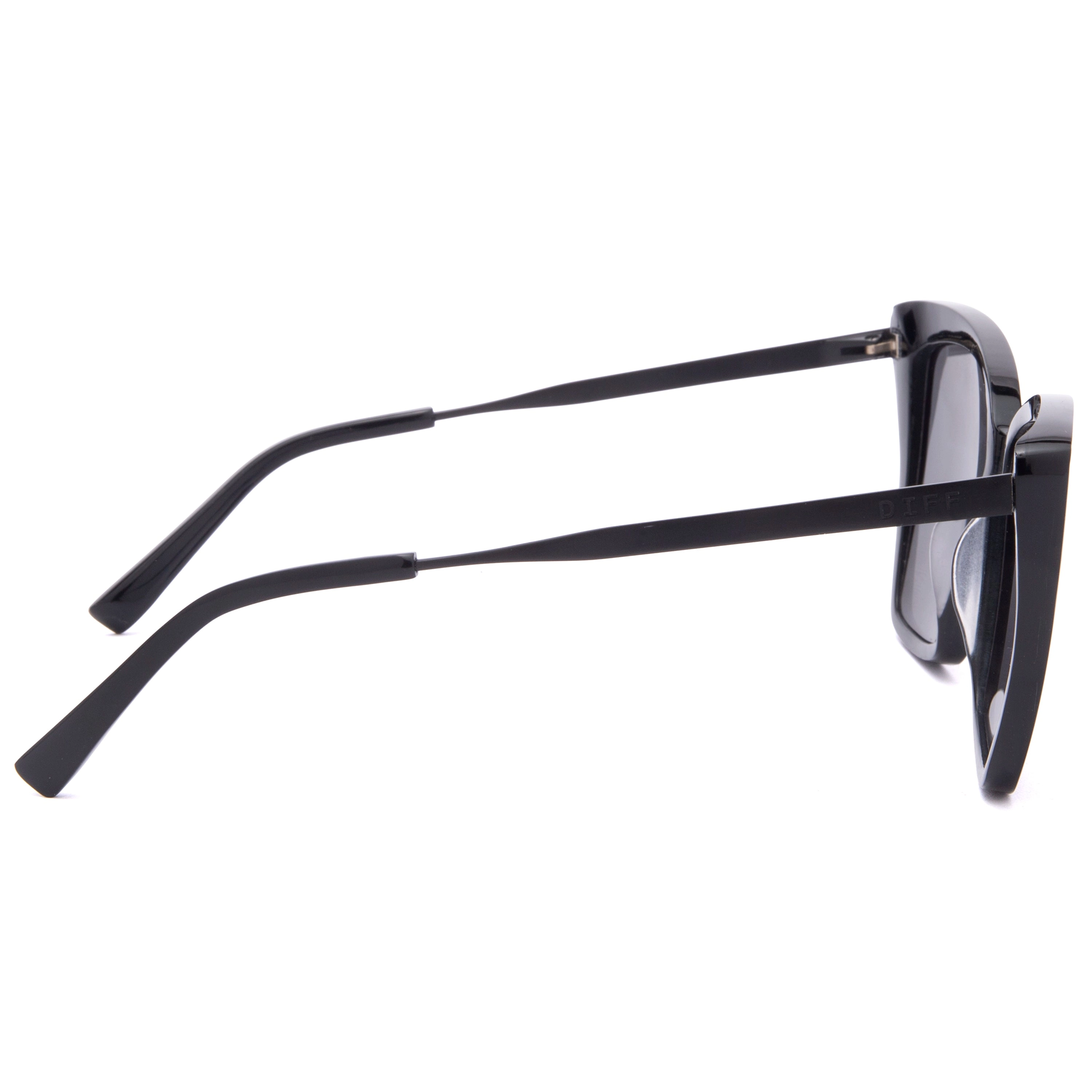 BECKY II - BLACK   DARK SMOKE POLARIZED SUNGLASSES