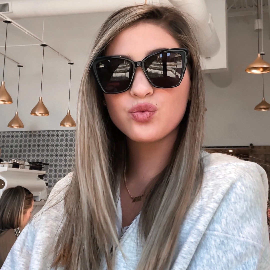 BECKY II - BLACK   DARK SMOKE POLARIZED SUNGLASSES