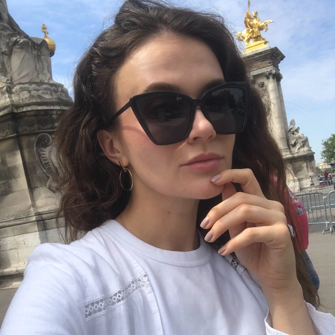 BECKY II - BLACK   DARK SMOKE POLARIZED SUNGLASSES