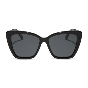 BECKY II - BLACK   DARK SMOKE POLARIZED SUNGLASSES