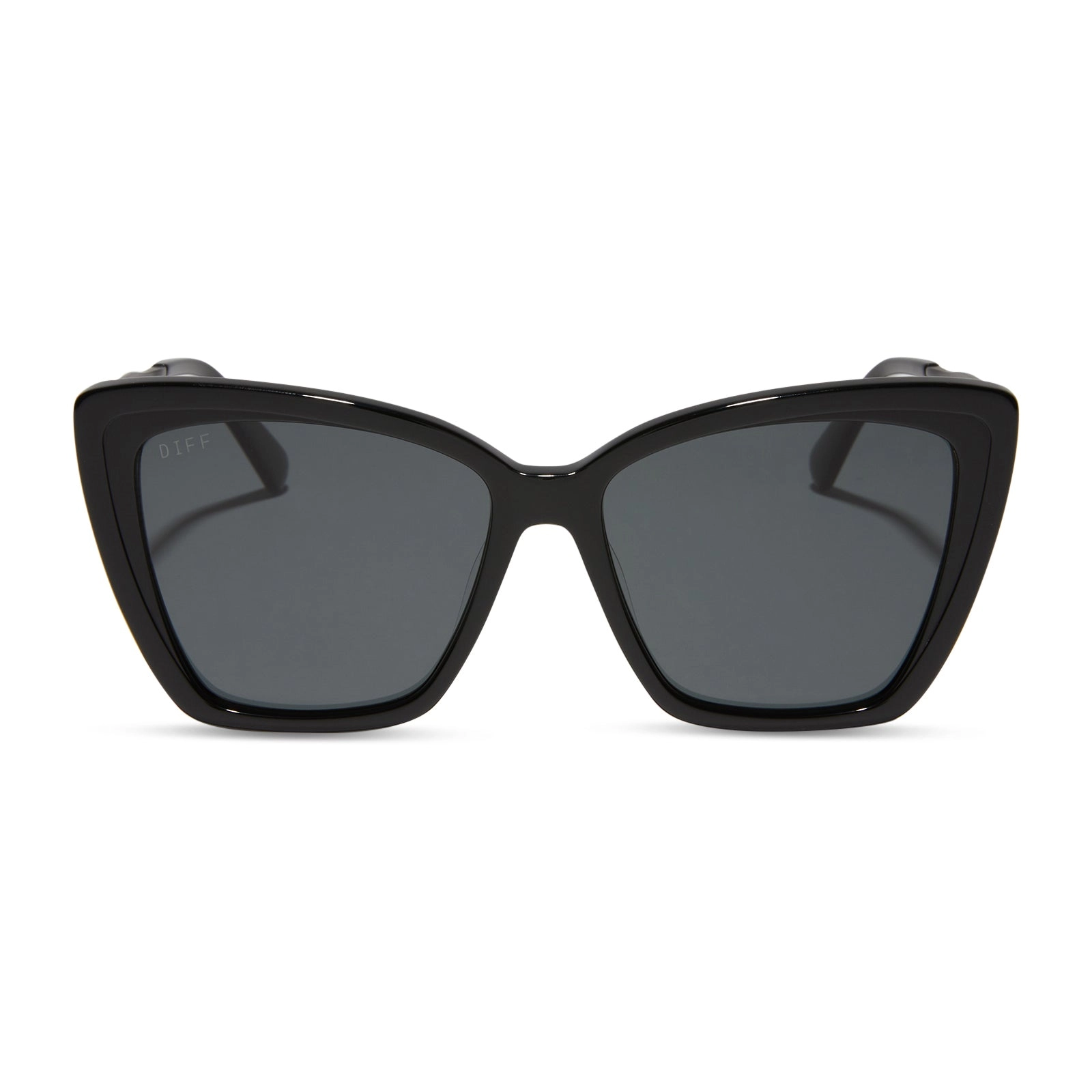 BECKY II - BLACK   DARK SMOKE POLARIZED SUNGLASSES