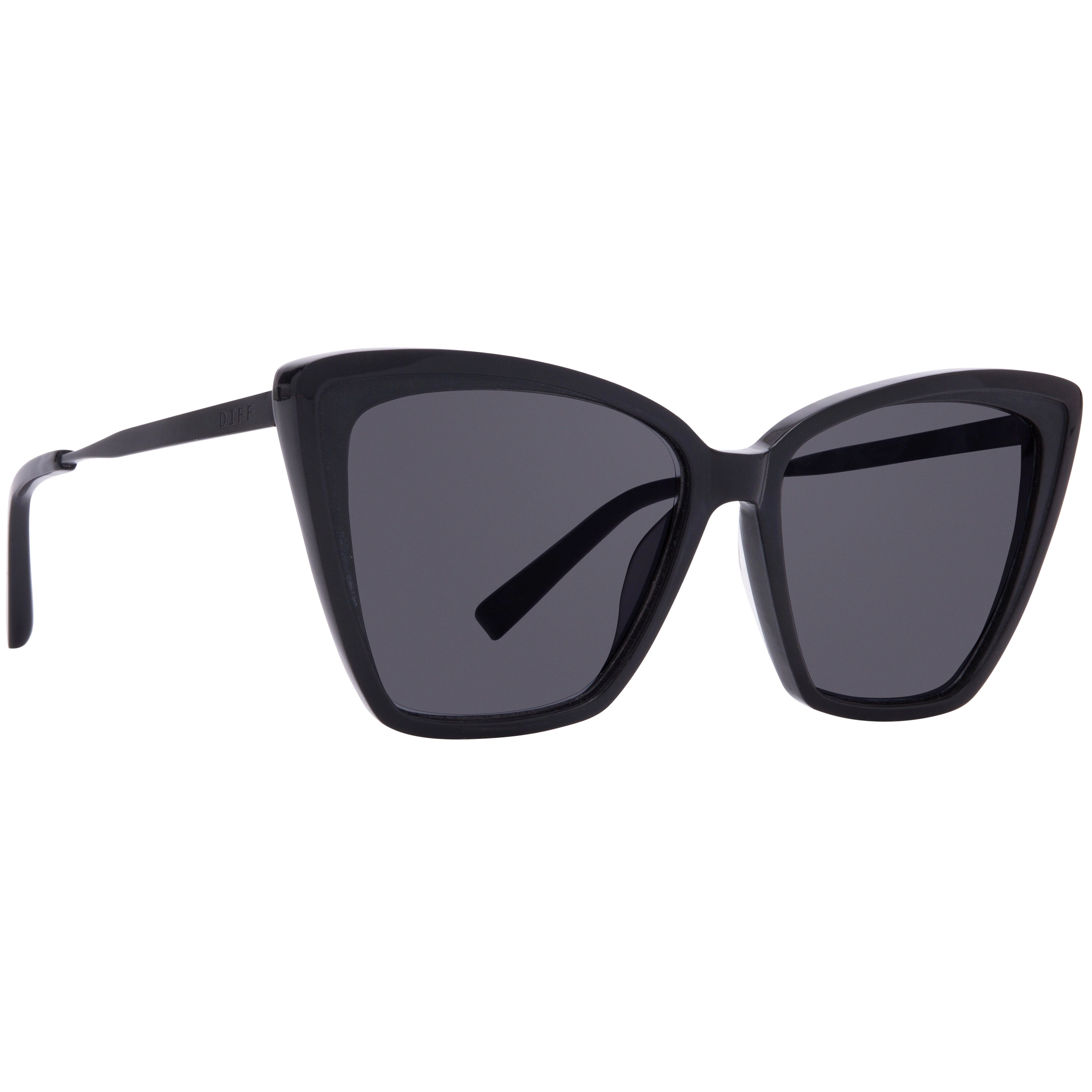 BECKY II - BLACK   DARK SMOKE POLARIZED SUNGLASSES