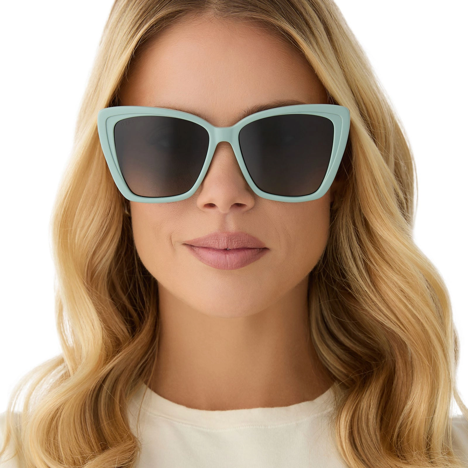 BECKY II - STEEL TEAL   GREY GRADIENT SUNGLASSES