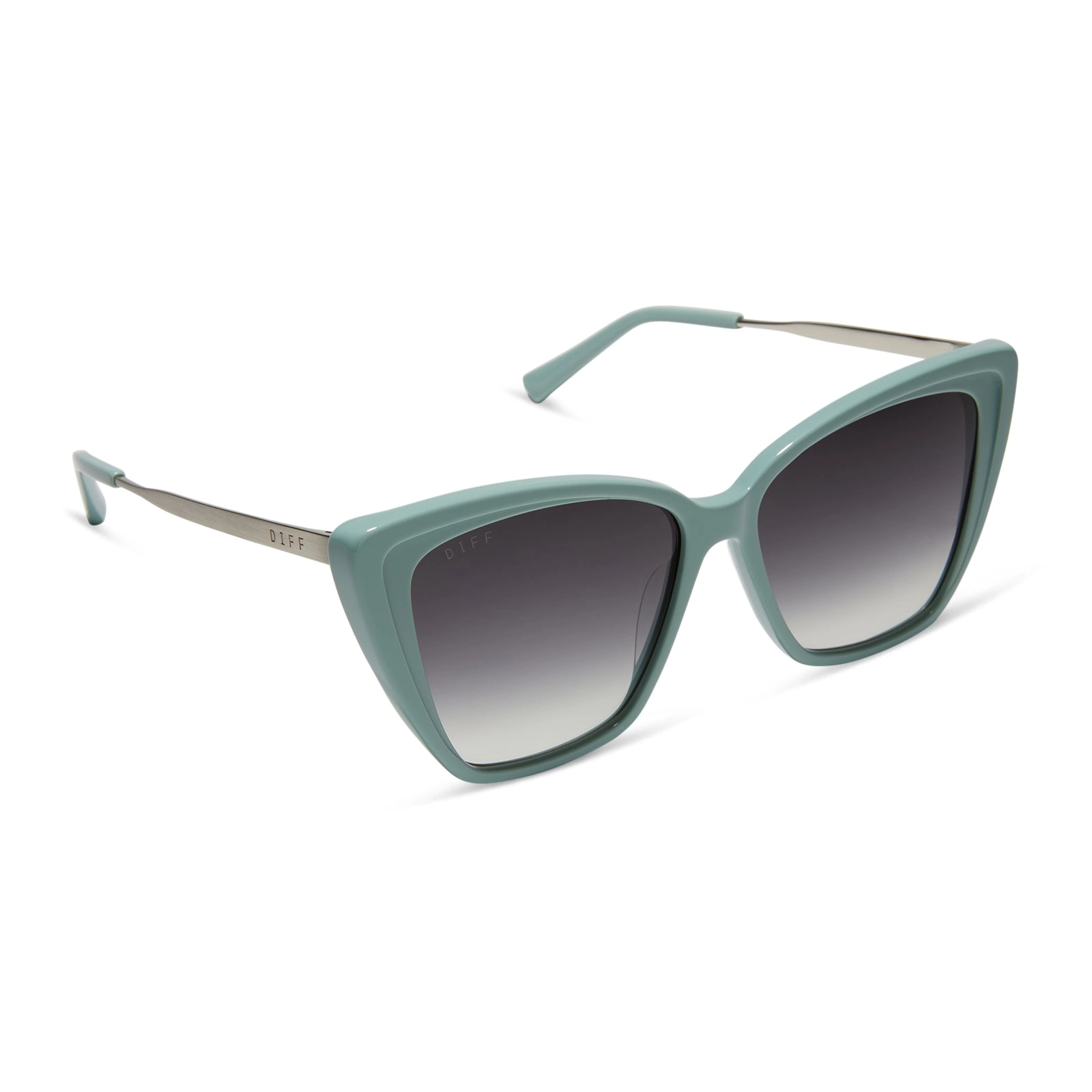 BECKY II - STEEL TEAL   GREY GRADIENT SUNGLASSES
