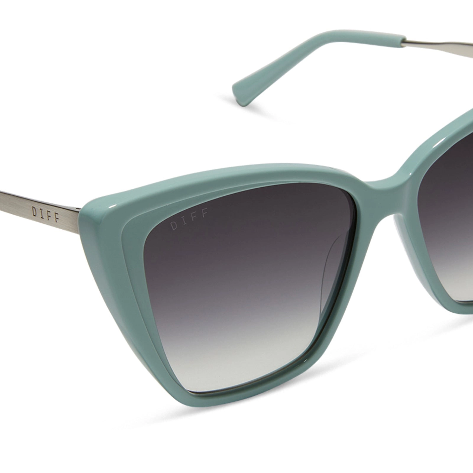 BECKY II - STEEL TEAL   GREY GRADIENT SUNGLASSES