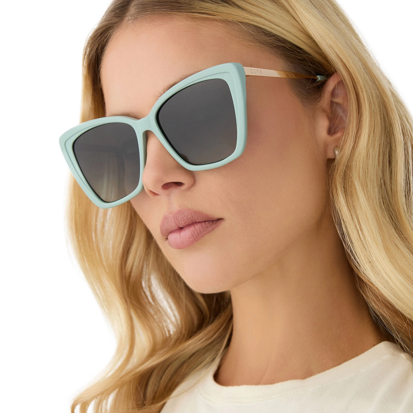 BECKY II - STEEL TEAL   GREY GRADIENT SUNGLASSES