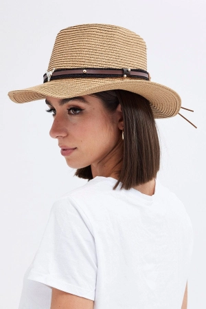 Beige Straw Hat
