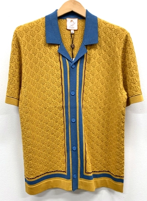Bergamo Elegant PJ-1453 Short Sleeve Sport Shirt - Gold