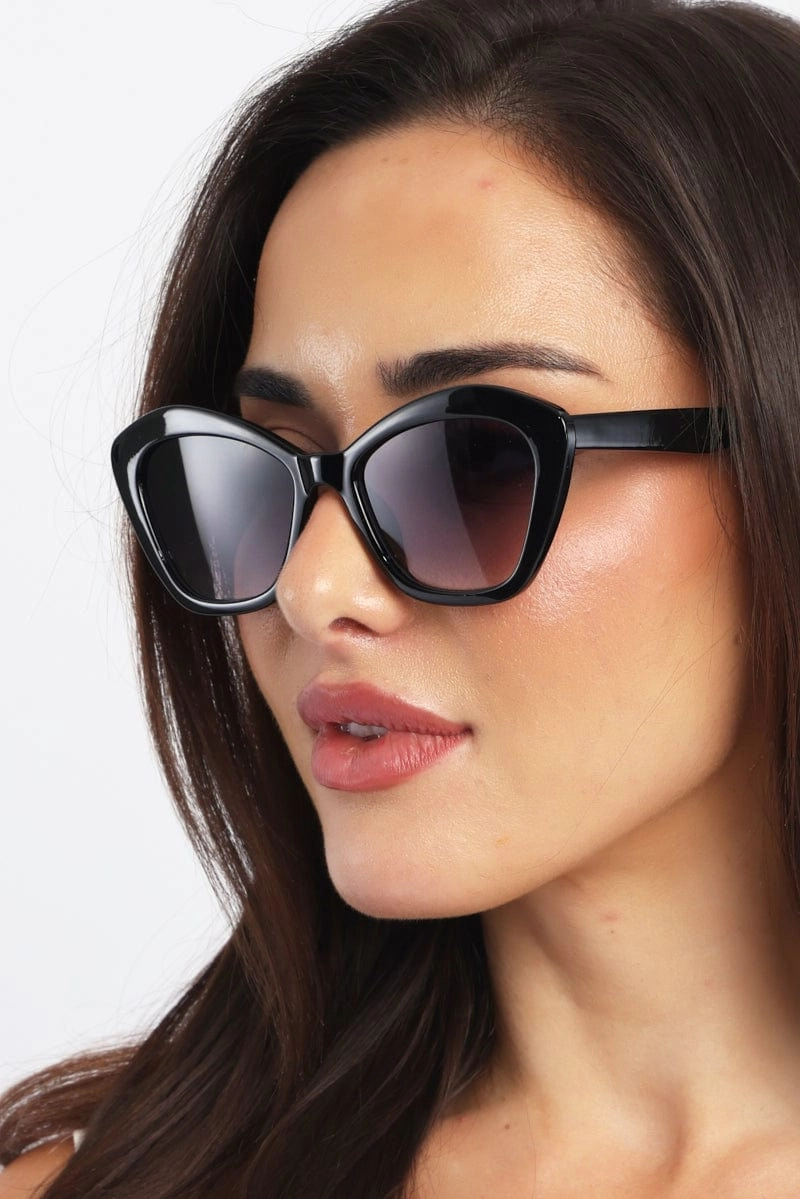 Black Animal Print Fashion Sunglasses