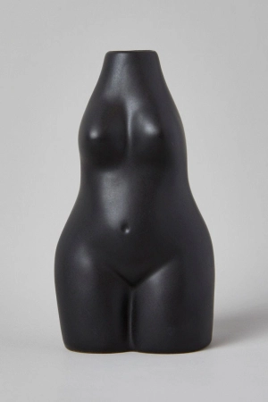 Black Ceramic Body Vase