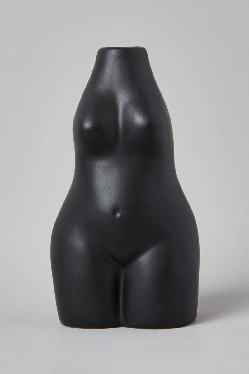 Black Ceramic Body Vase