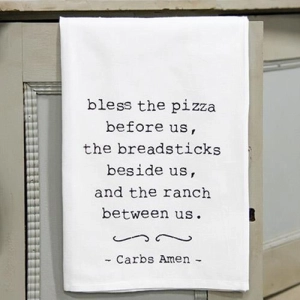 *Carbs Amen Dish Towel