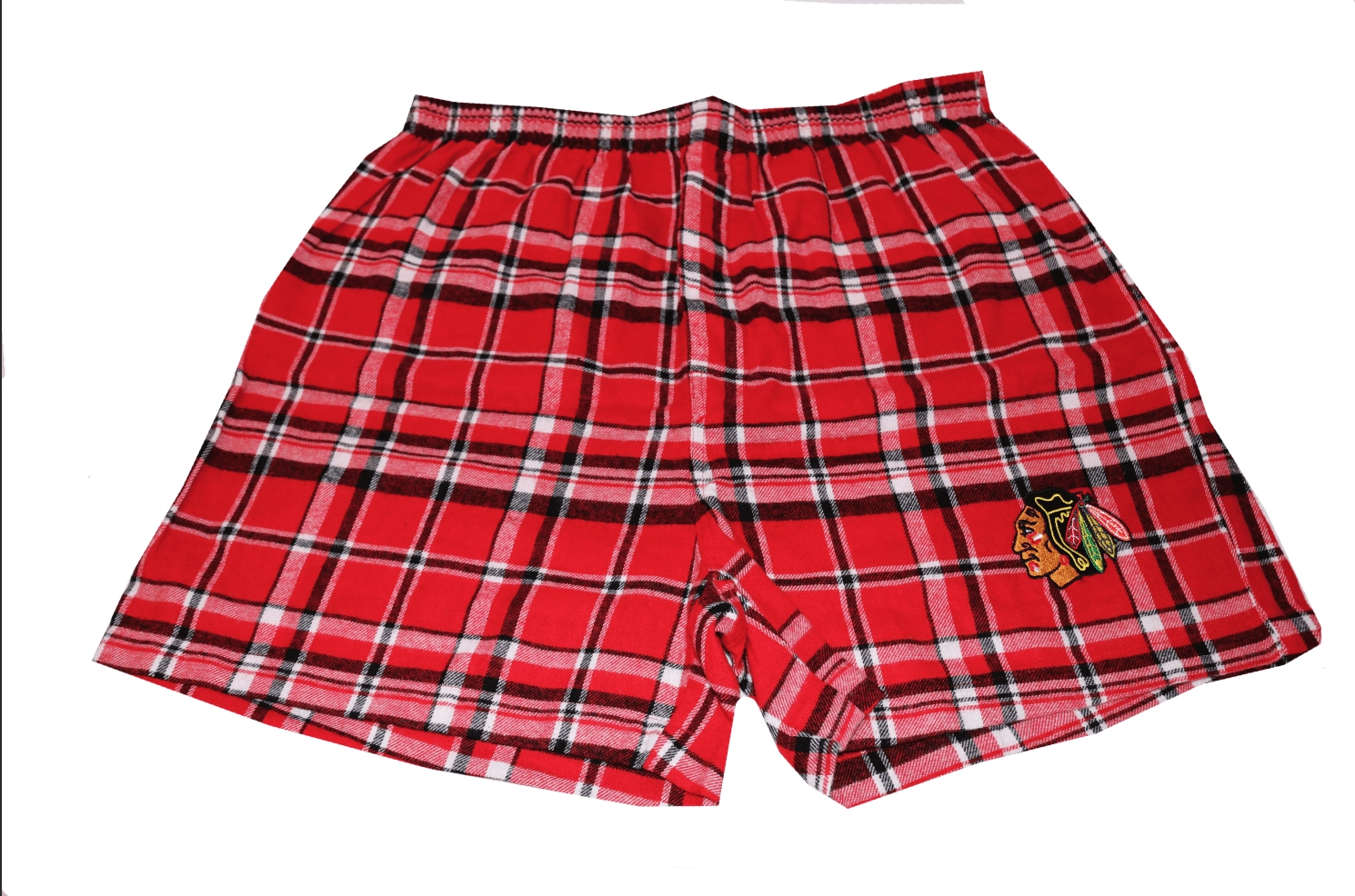 Chicago Blackhawks Adult Plaid Bleacher Boxer