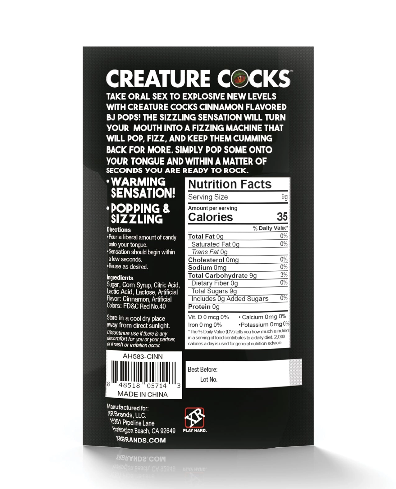 Creature Cocks CC BJ Pops! - Warming Cinnamon