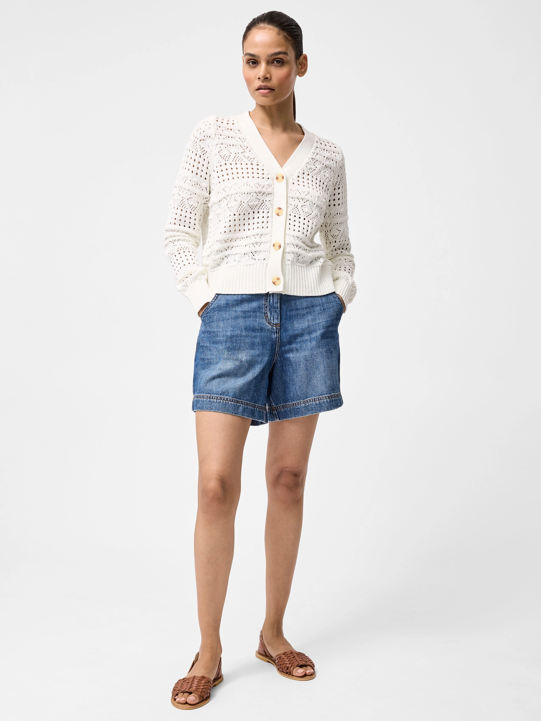 Crochet Bobble Knit Cardigan