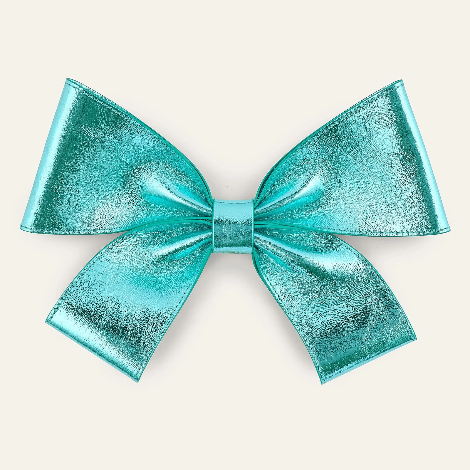 Deco Bow | Metallic Turquoise with Gold hardware