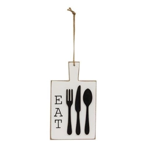 *Distressed EAT Cutting Board Ornament
