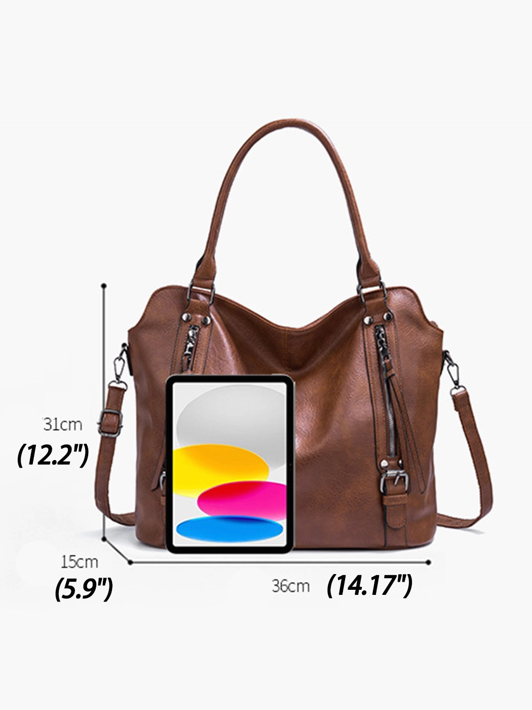 Elegant Large-Capacity Soft Leather Tote Bag
