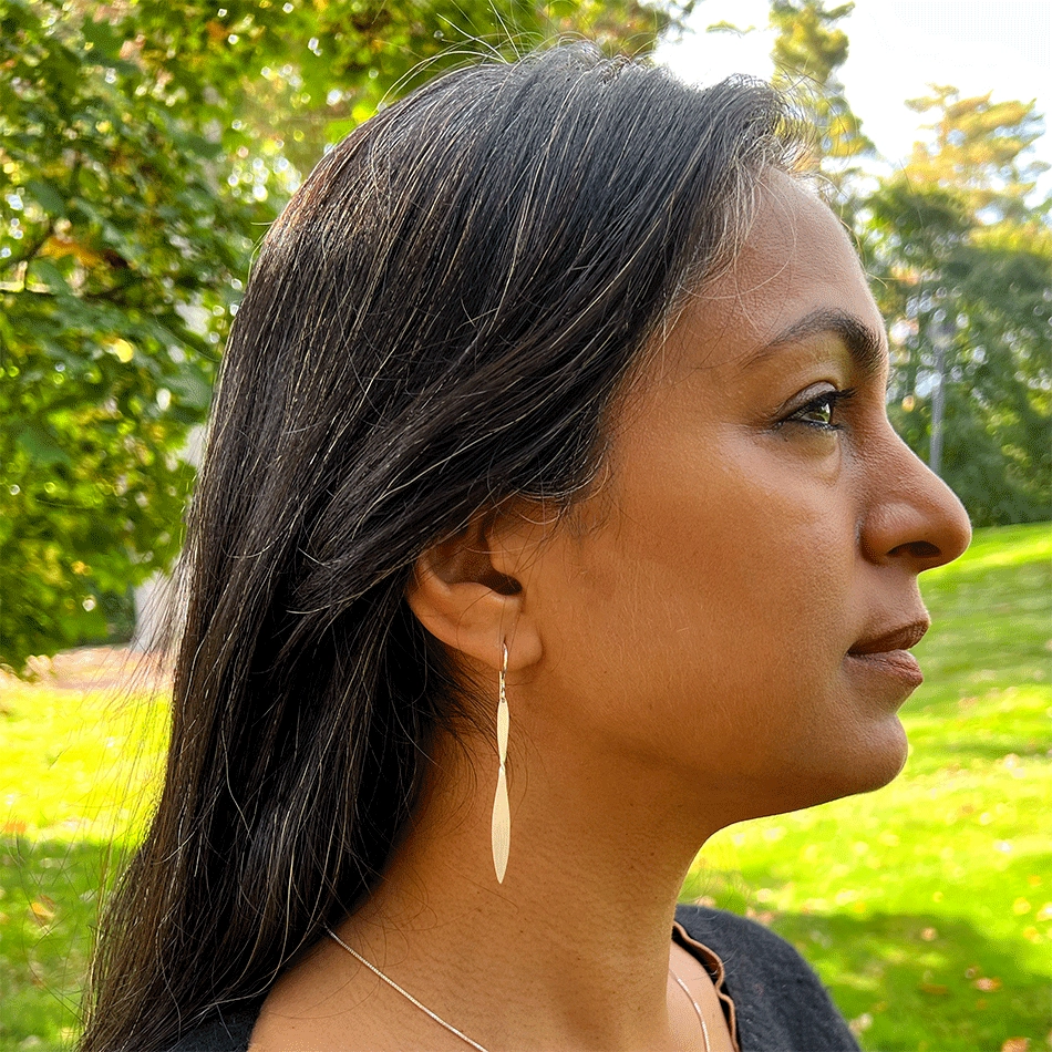 Elegant Point Earrings - Sterling Silver, Indonesia
