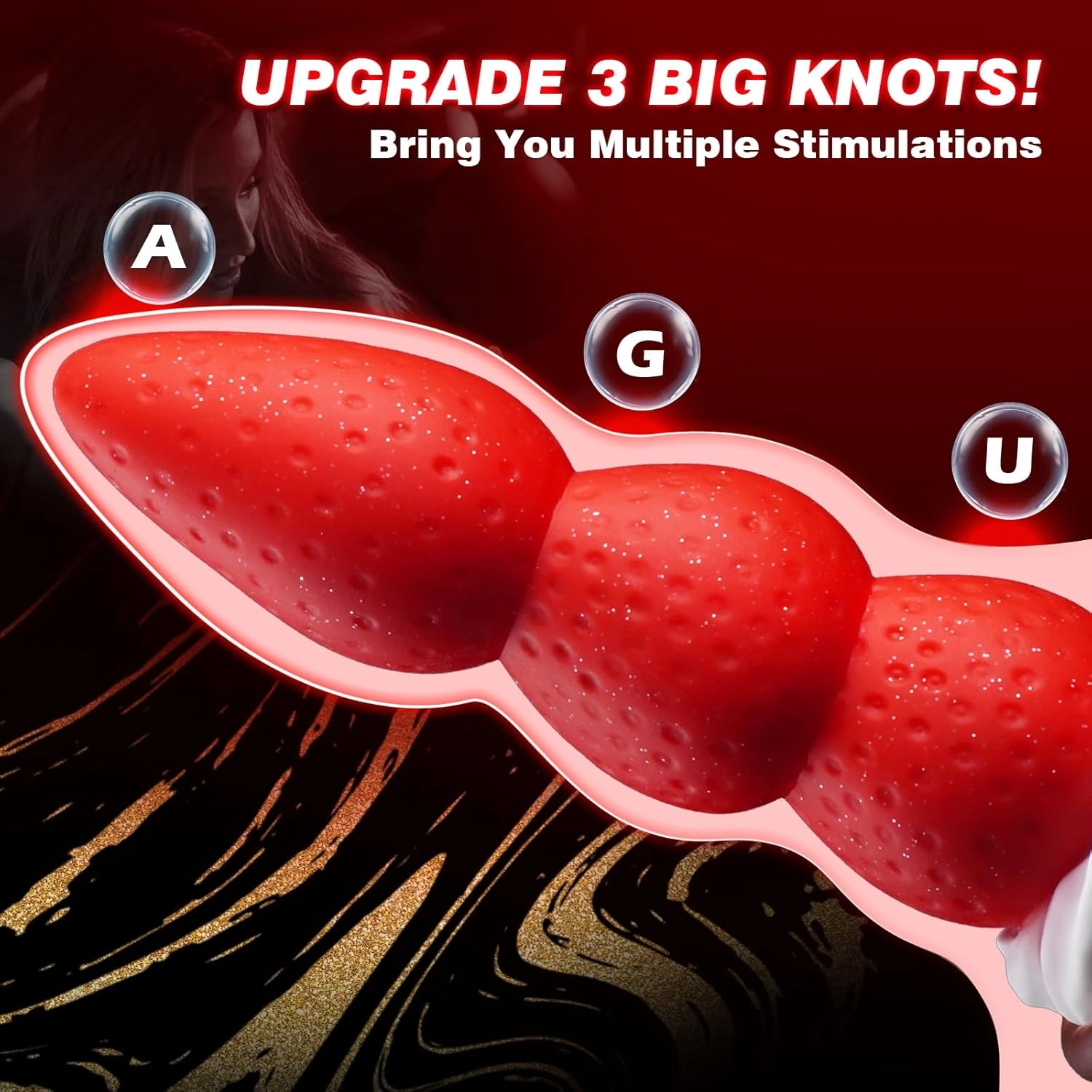 Elvis 8 Strawberry Fantasy Knot Dildo-Laphwing