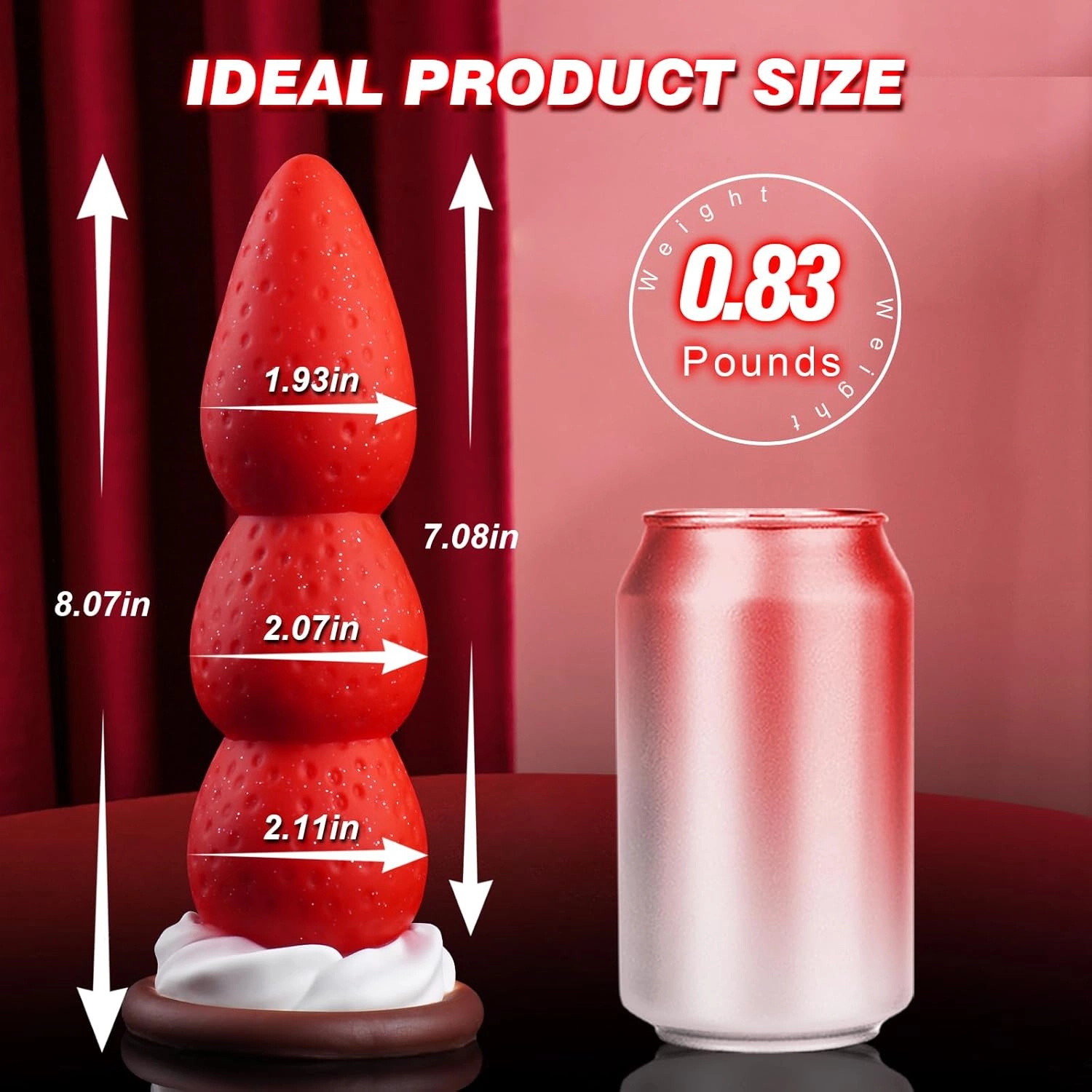 Elvis 8 Strawberry Fantasy Knot Dildo-Laphwing