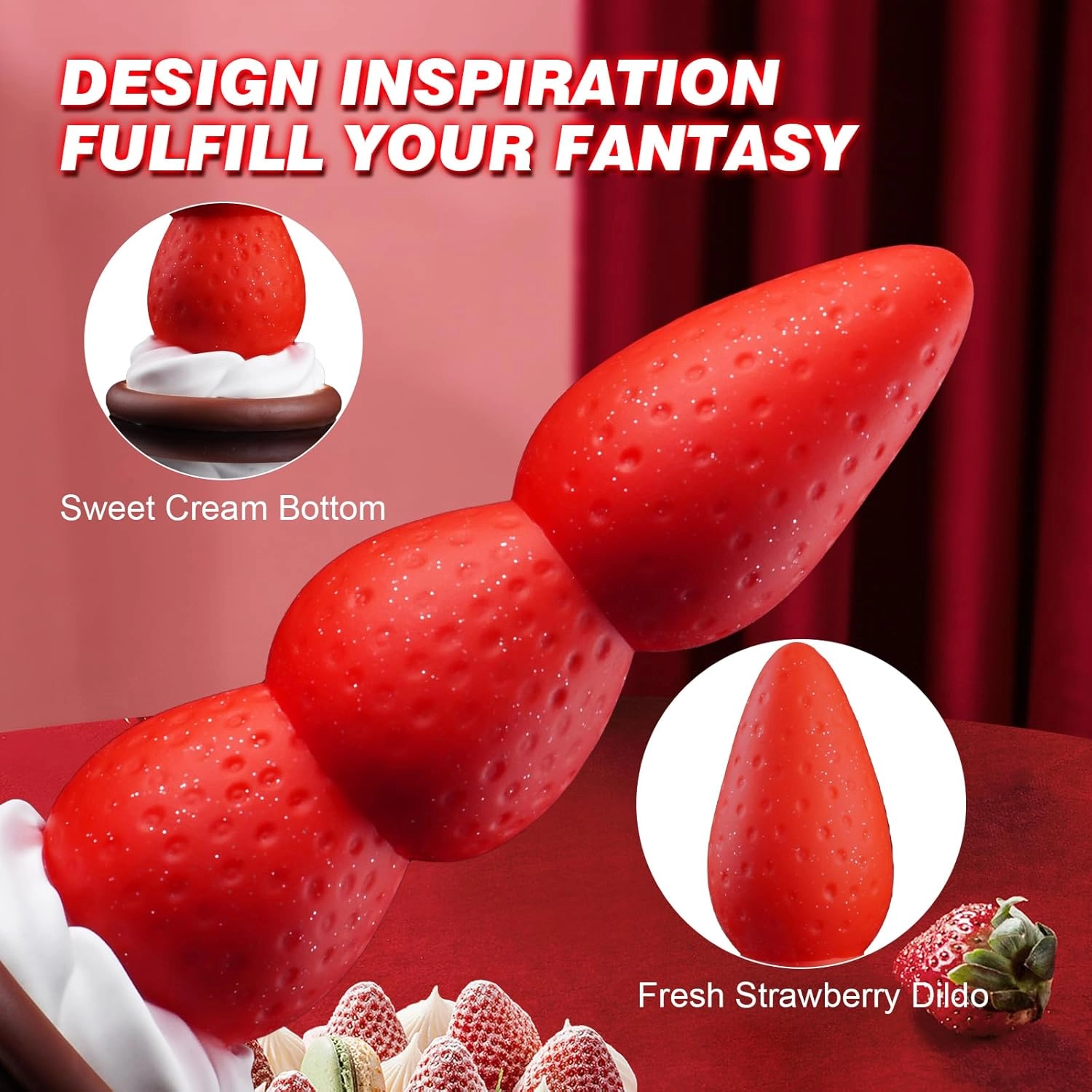 Elvis 8 Strawberry Fantasy Knot Dildo-Laphwing