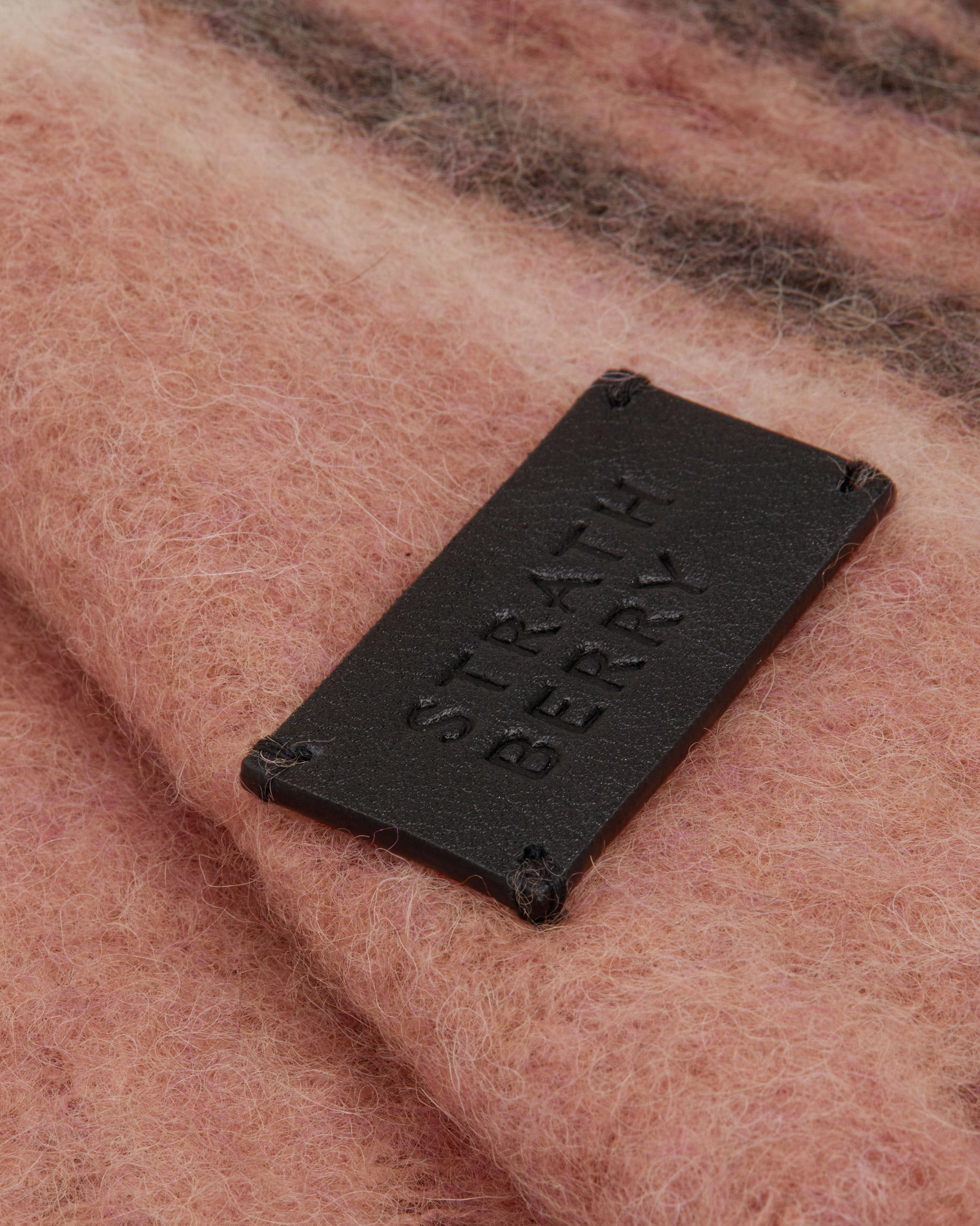 Eriskay Check Alpaca Blend Scarf - Sienna/Black Tartan
