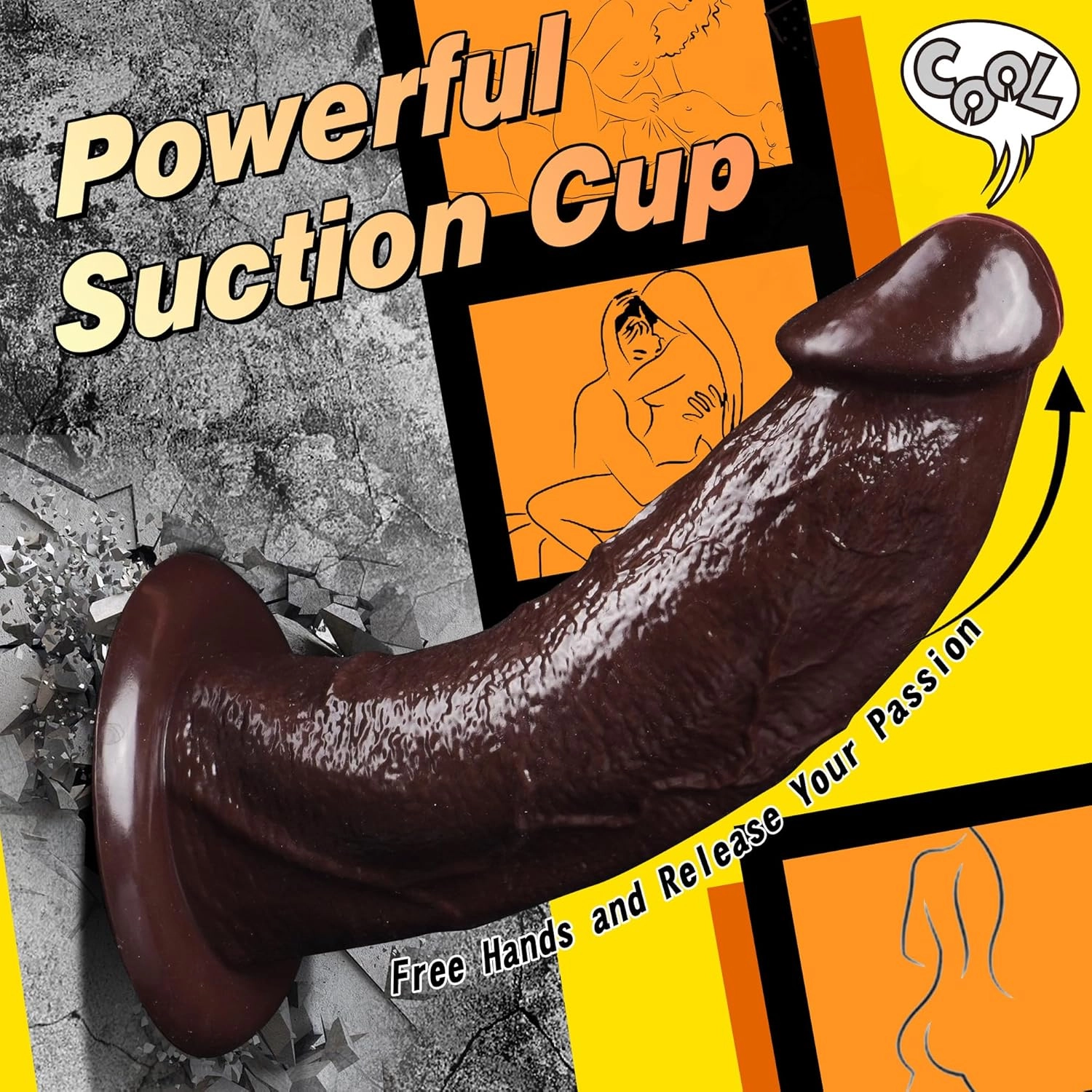 Gavin 2.5 Diameter Big Black Dildo-Laphwing
