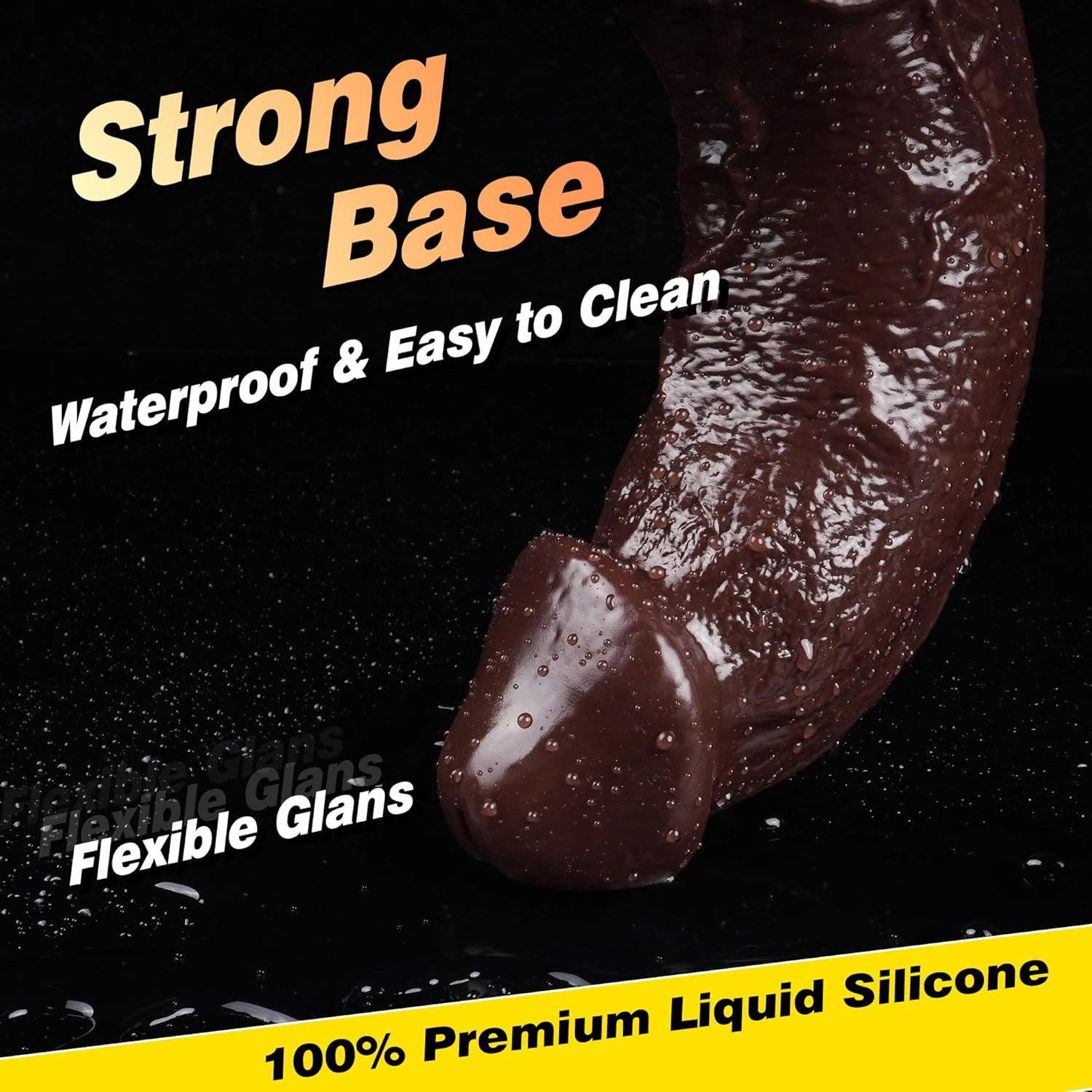 Gavin 2.5 Diameter Big Black Dildo-Laphwing