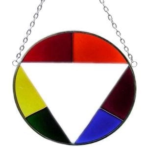 Gay Pride Stained Glass Circle