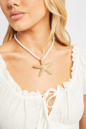 Gold Starfish Necklace