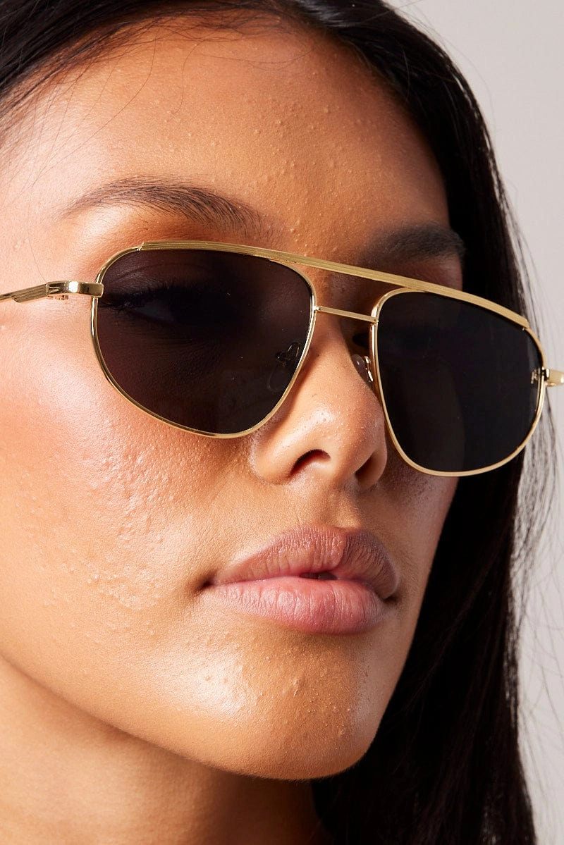 Grey Aviator Sunglasses