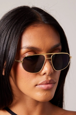 Grey Aviator Sunglasses