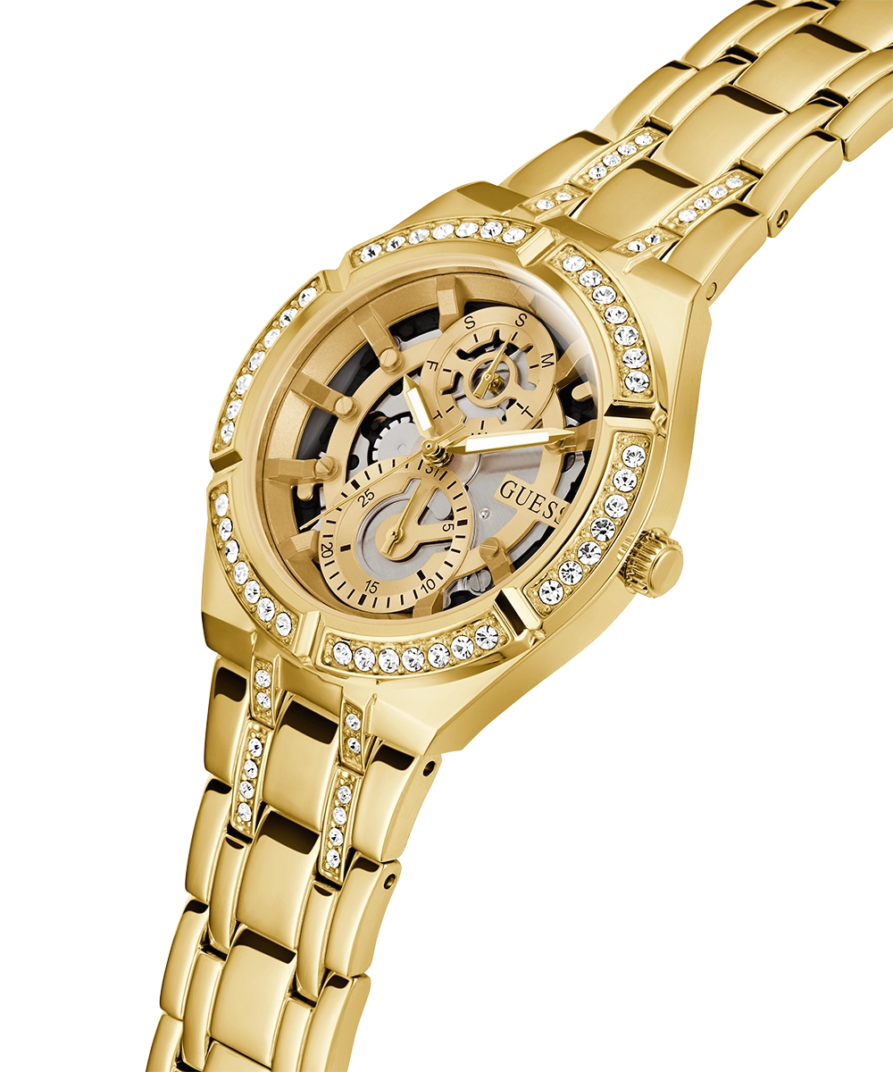 GUESS Ladies Gold Tone Multi-function Watch