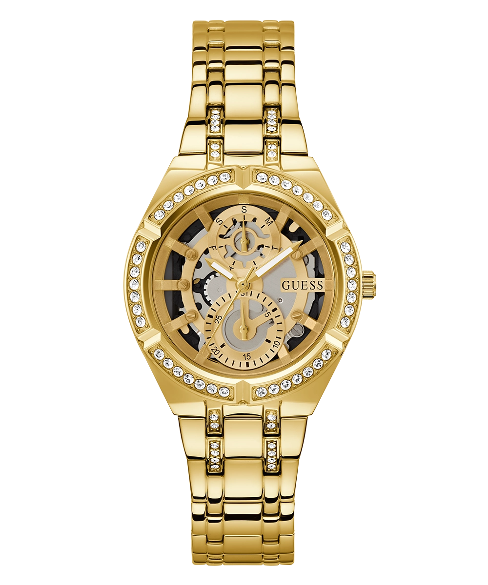 GUESS Ladies Gold Tone Multi-function Watch