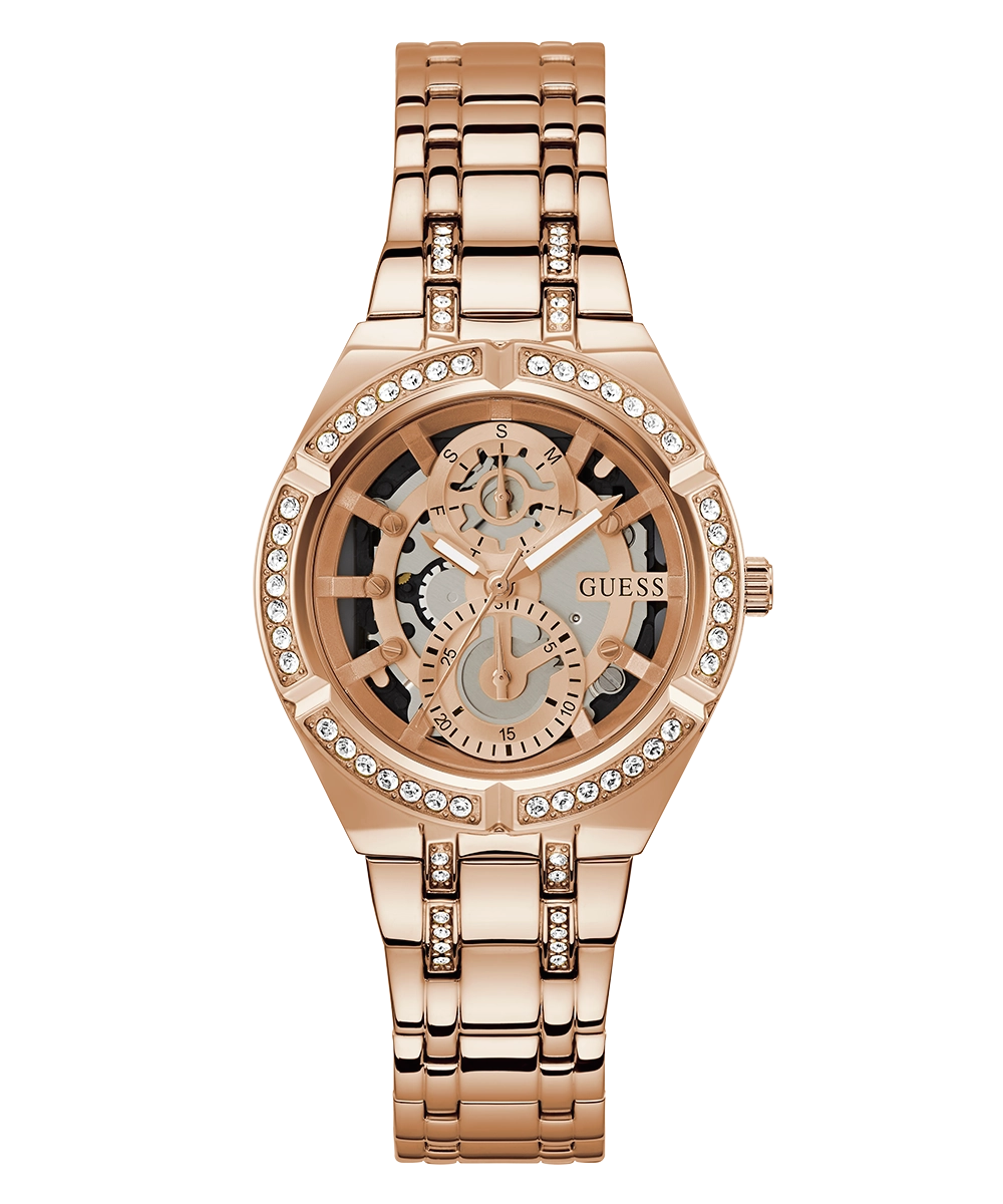 GUESS Ladies Rose Gold Tone Multi-function Watch