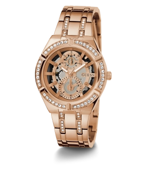 GUESS Ladies Rose Gold Tone Multi-function Watch