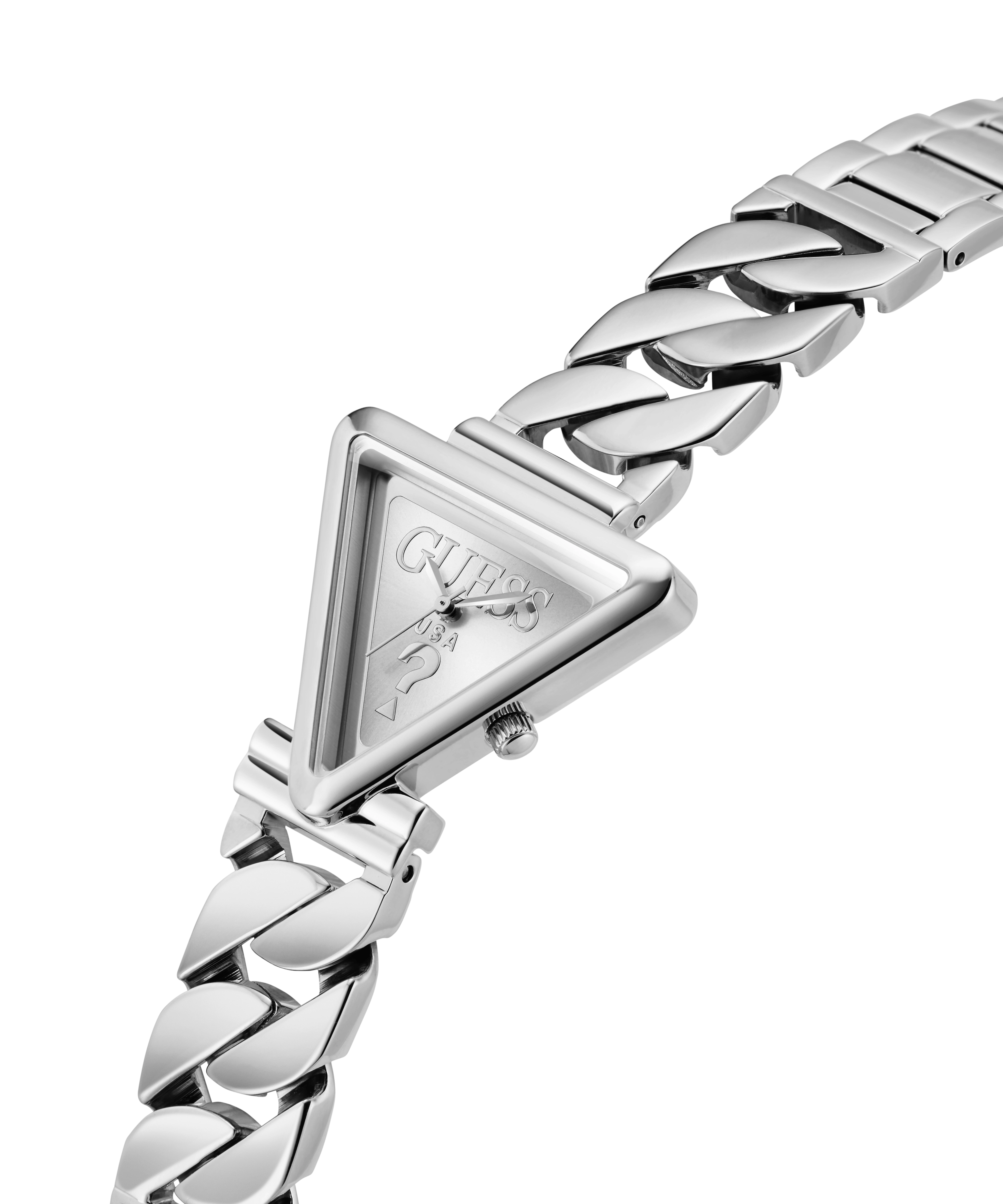 GUESS Ladies Silver Tone Analog Watch