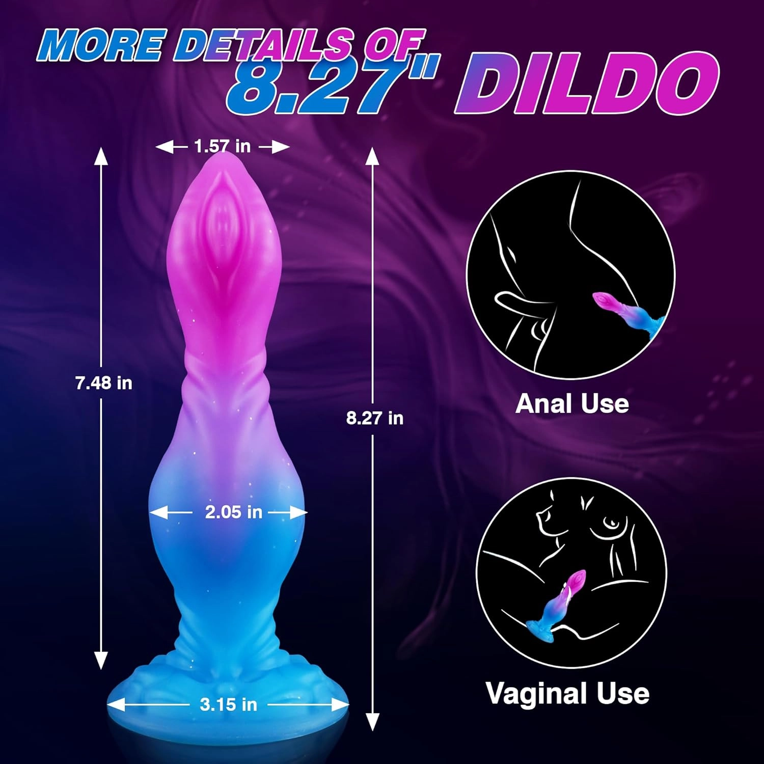 Jenny 8 Fantasy Dildo Monster Dildo with Knot-Laphwing