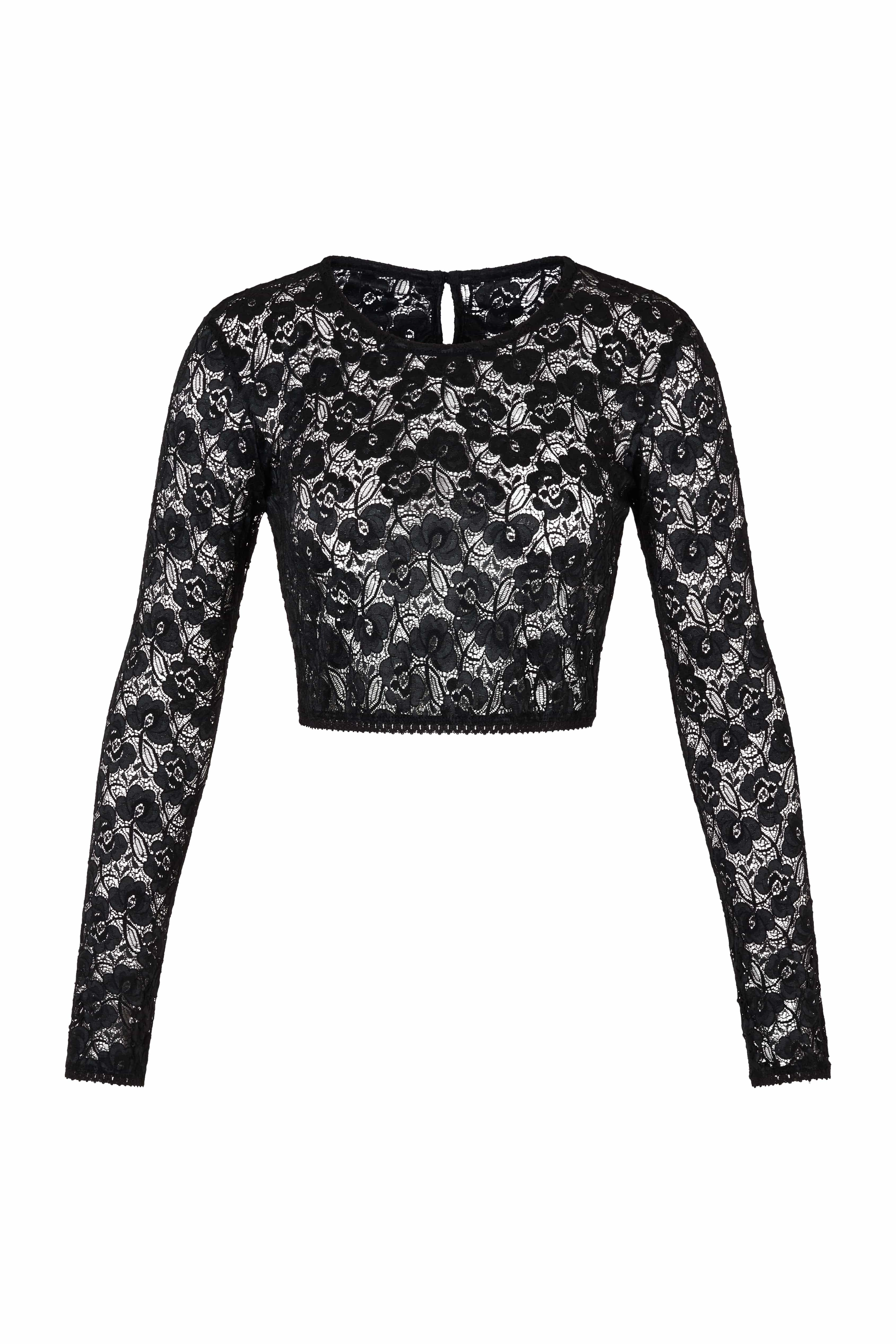 Long Sleeve Crop Top White
