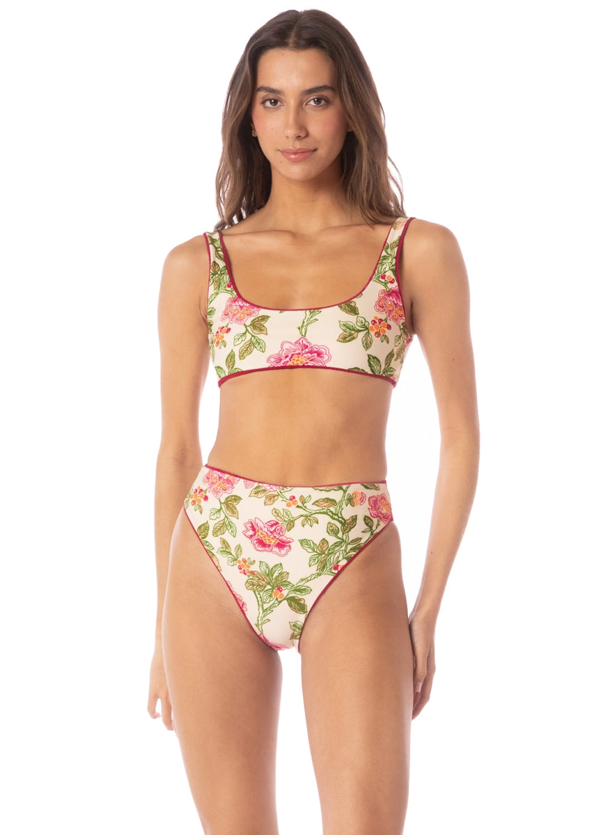 Maaji Bom Bom Pink Rebel Sporty Bralette Bikini Top