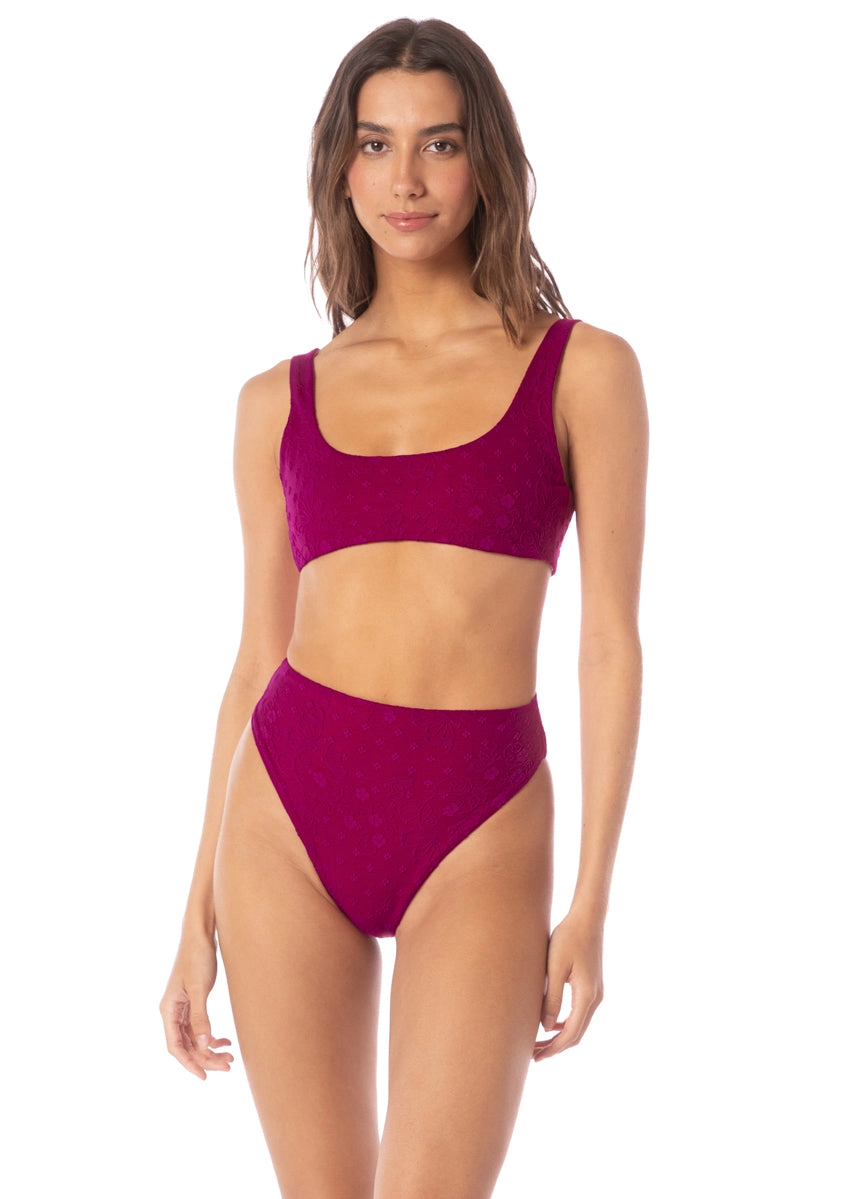 Maaji Bom Bom Pink Rebel Sporty Bralette Bikini Top