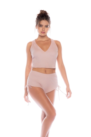 Mapale Lounge French For Love Two Piece Pajama Set Rose