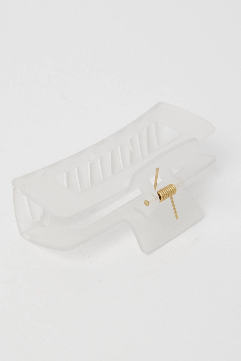 Metallic Rectangle Claw Clip