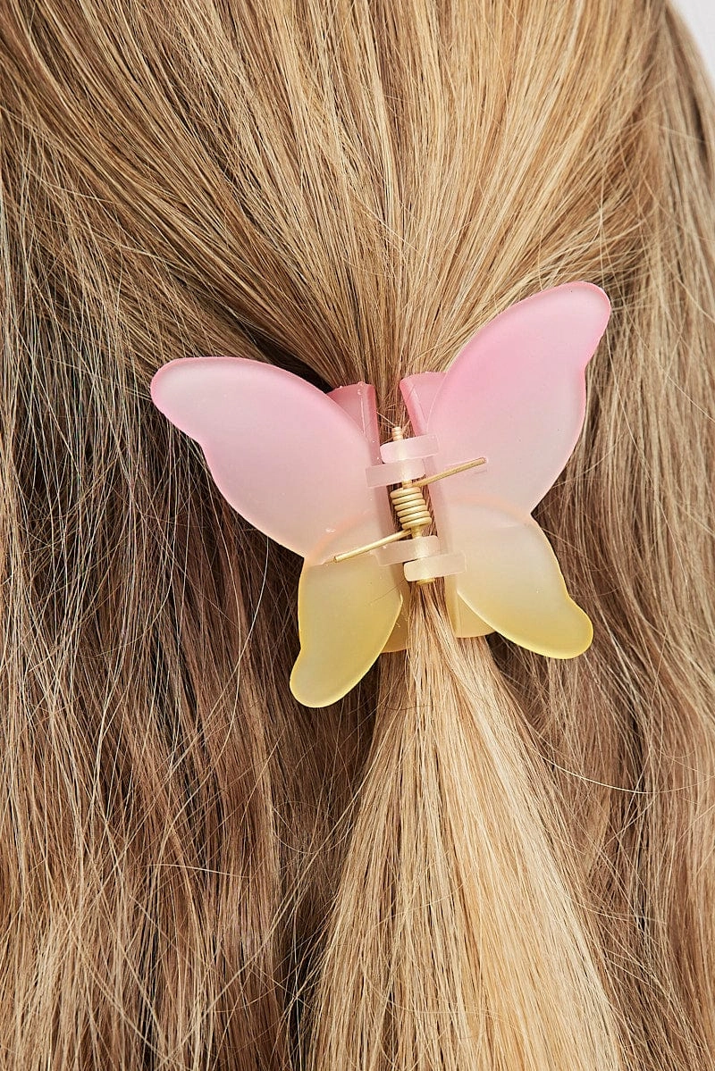 Multi Butterfly Claw Clip
