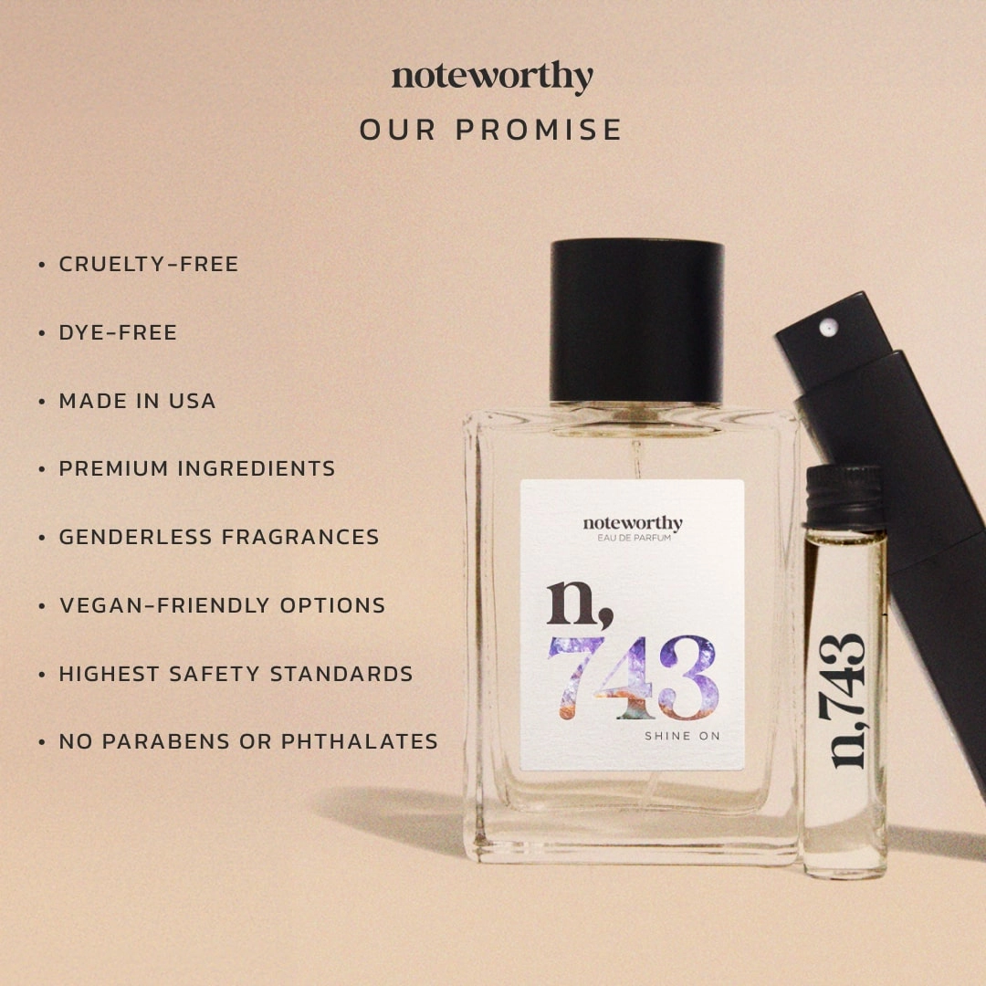 Noteworthy n,743 Eau De Parfum | Shine On | Tuberose Magnolia Jasmine Fragrance
